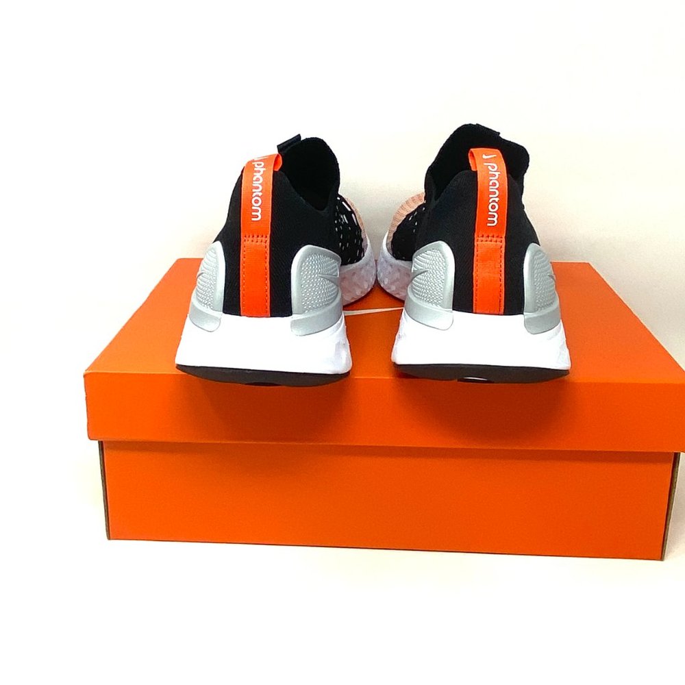 Nike React Phantom Run FK2 Black Orange White Sneaker Men's Size DQ7647 001 - Picture 5 of 12